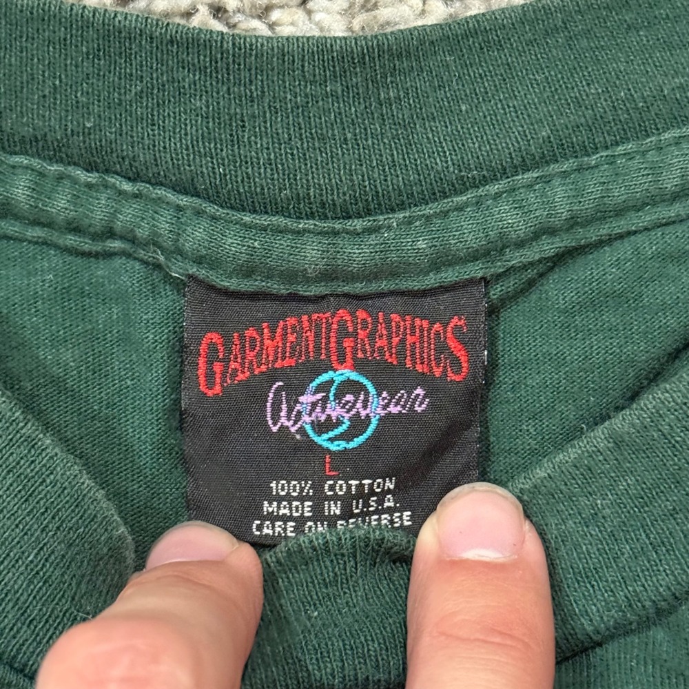 Vintage 90s Garfield Biker Tee Rules Were Made To Be Broken Single Stitch Mens L - Picture 3 of 4